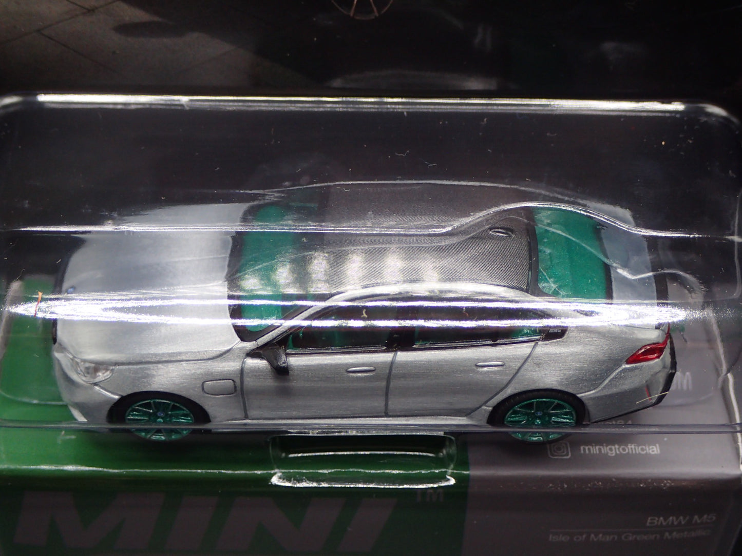BMW M5 GREEN RAW CHASE TSM MODEL MINI GT 1086 1/64 SCALE 2026