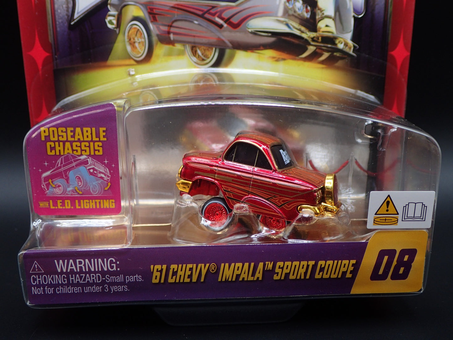 2026 CAR TUNED LOWRIDERS SERIES 2 1961 CHEVY IMPALA COUPE RED WHEEL BODY CHASE