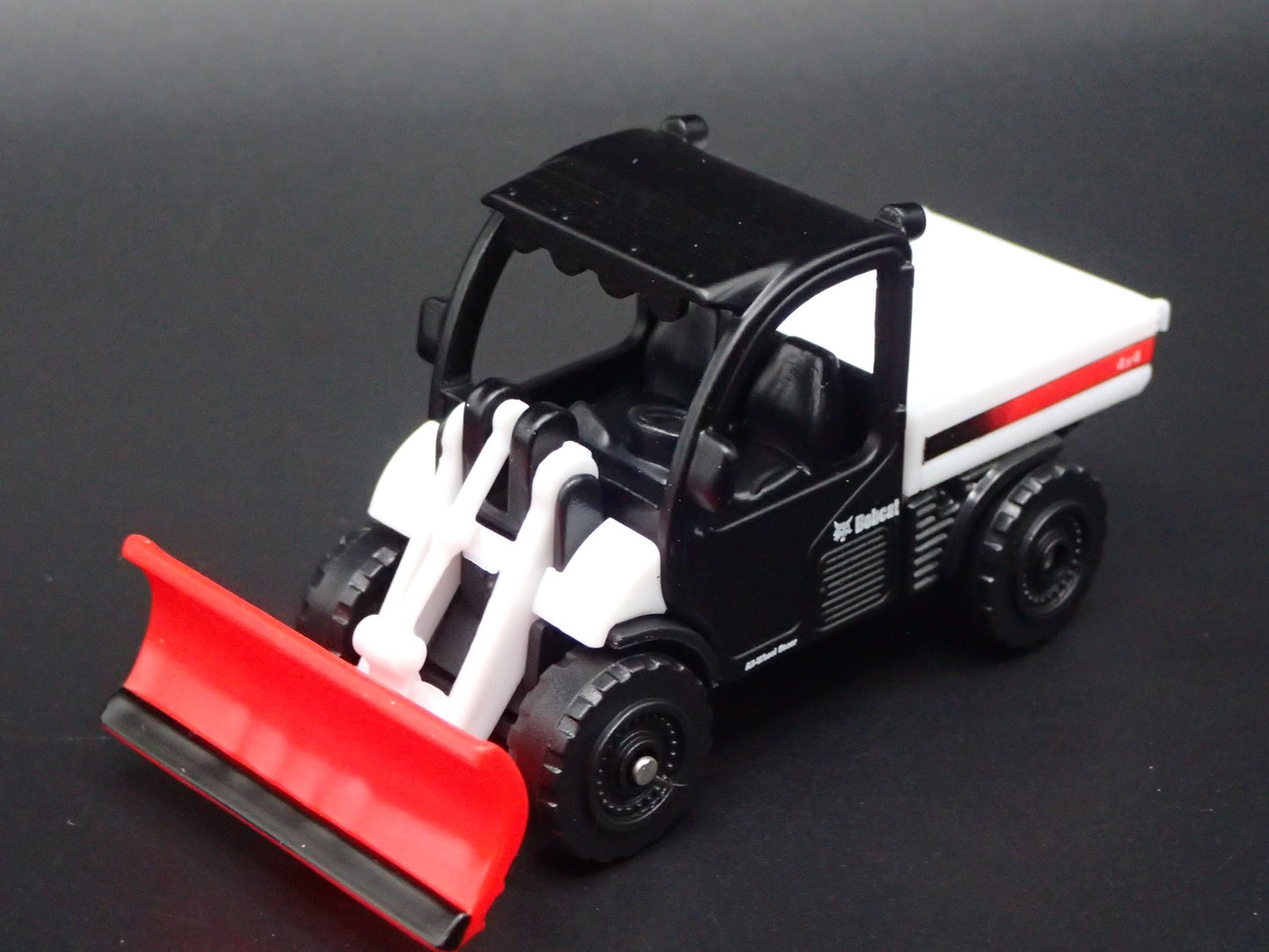 CONSTRUCTION SKID STEER BOBCAT PLOW AND TRUCK BED 1:64 SCALE DIECAST MODEL CAR