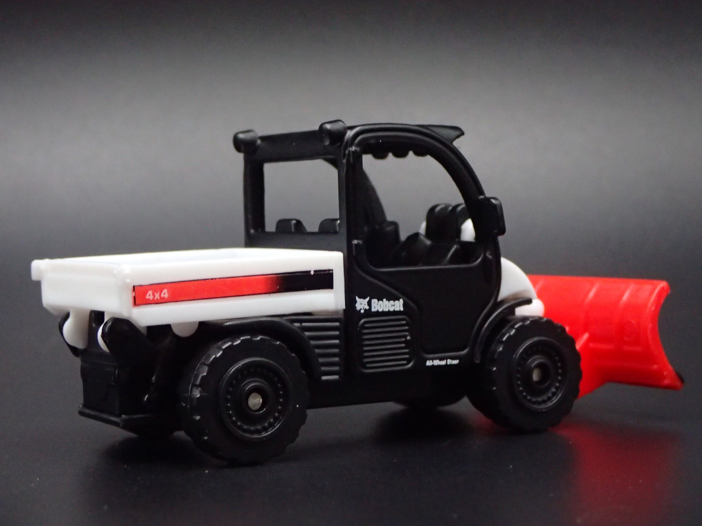 CONSTRUCTION SKID STEER BOBCAT PLOW AND TRUCK BED 1:64 SCALE DIECAST MODEL CAR