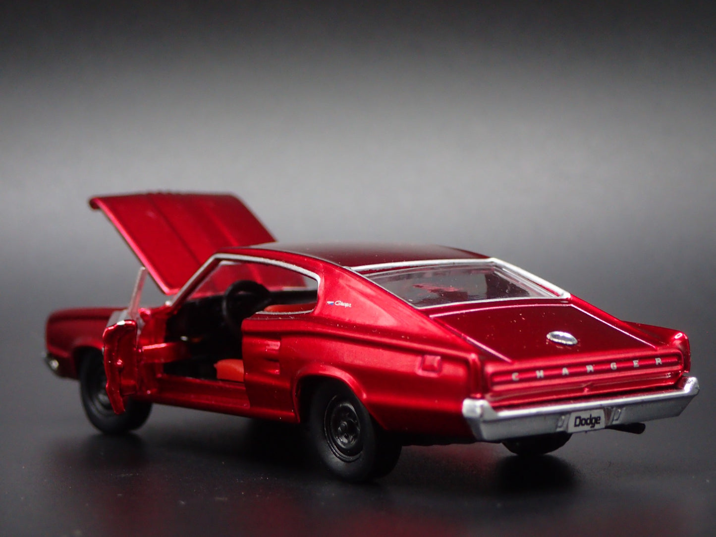 1966 66 DODGE CHARGER HEMI RED 1:64 SCALE COLLECTIBLE DIORAMA DIECAST MODEL CAR