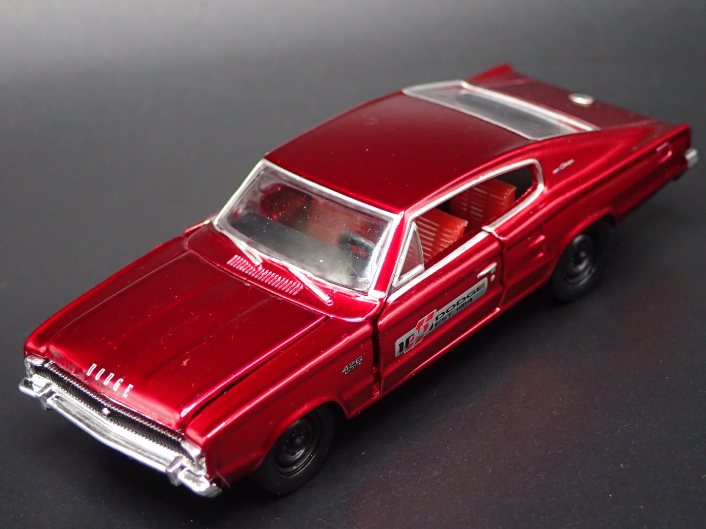 1966 66 DODGE CHARGER HEMI RED 1:64 SCALE COLLECTIBLE DIORAMA DIECAST MODEL CAR