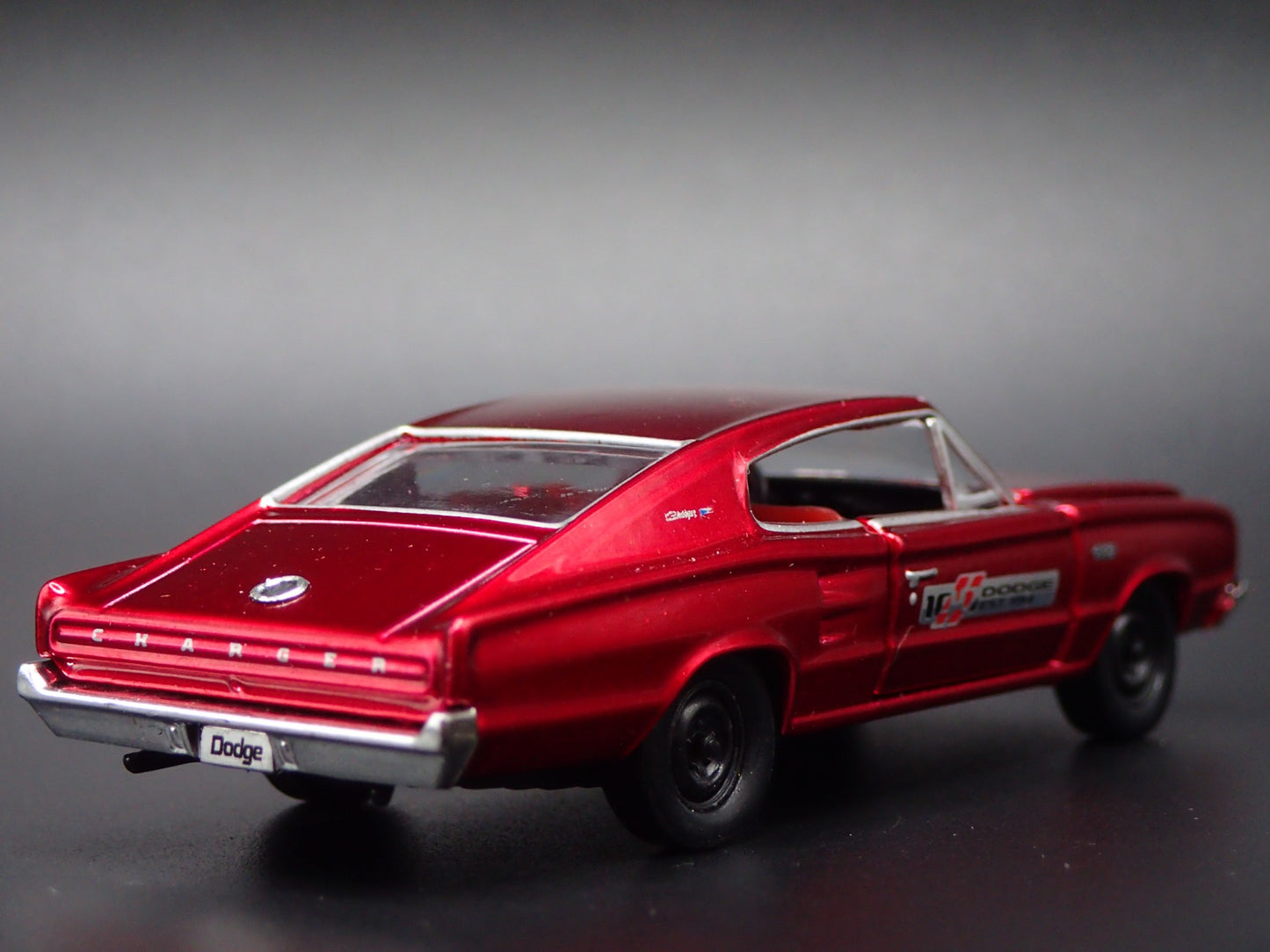 1966 66 DODGE CHARGER HEMI RED 1:64 SCALE COLLECTIBLE DIORAMA DIECAST MODEL CAR