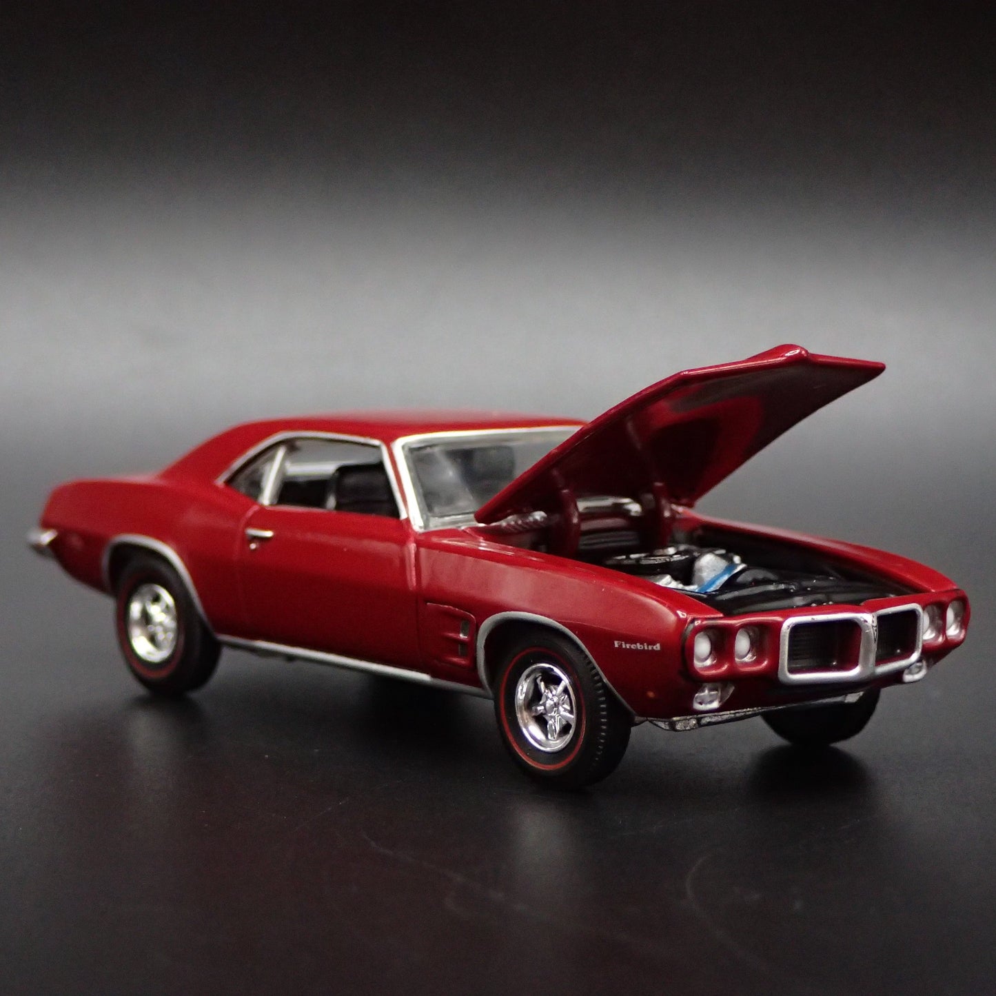 1969 69 PONTIAC FIREBIRD RED 1:64 SCALE COLLECTIBLE DIORAMA DIECAST MODEL CAR