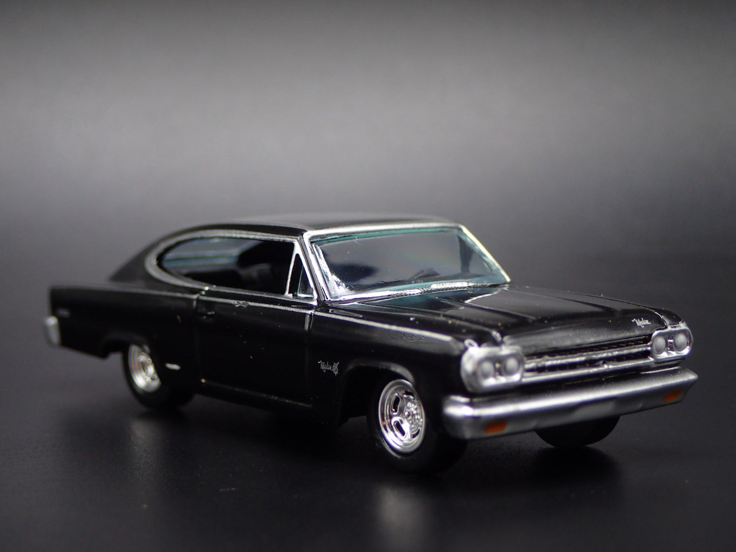 1966 66 AMC RAMBLER MARLIN BLK 1:64 SCALE COLLECTIBLE DIORAMA DIECAST MODEL CAR
