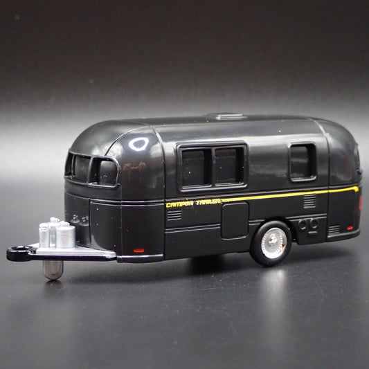 CAMPER TRAILER W HITCH BLACK RARE 1:64 SCALE COLLECTIBLE PLASTIC DIORAMA MODEL