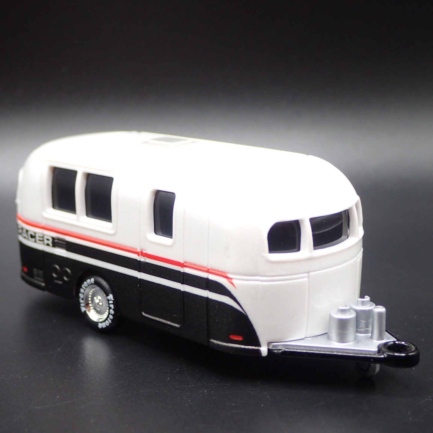 CAMPER TRAILER W HITCH WHITE RARE 1:64 SCALE COLLECTIBLE PLASTIC DIORAMA MODEL