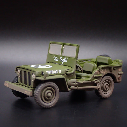 WWII WILLYS MB JEEP ARMY MILITARY PATTON 1:64 SCALE DIORAMA DIECAST MODEL CAR