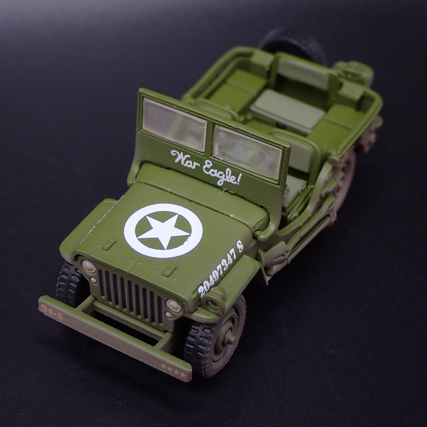 WWII WILLYS MB JEEP ARMY MILITARY PATTON 1:64 SCALE DIORAMA DIECAST MODEL CAR