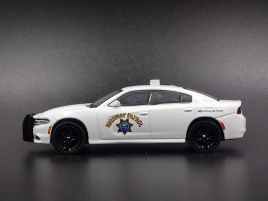 2016 DODGE CHARGER CHP CALIFORNIA HIGHWAY PATROL RARE 1/64 DIECAST MODEL CAR-Burning Rubber Toy Company