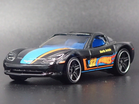 2005-2013 CHEVY CHEVROLET CORVETTE C6 BLACK 1:64 SCALE DIORAMA DIECAST MODEL CAR