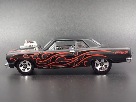 1964 64 CHEVY CHEVROLET CHEVELLE SS BLACK 1/64 SCALE COLLECTIBLE DIECAST MODEL CAR-Burning Rubber Toy Company