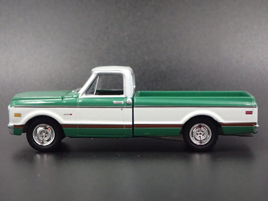 1972 72 CHEVY CHEVROLET C-10 PICKUP TRUCK GREEN 1/64 SCALE DIECAST MODEL CAR-Burning Rubber Toy Company