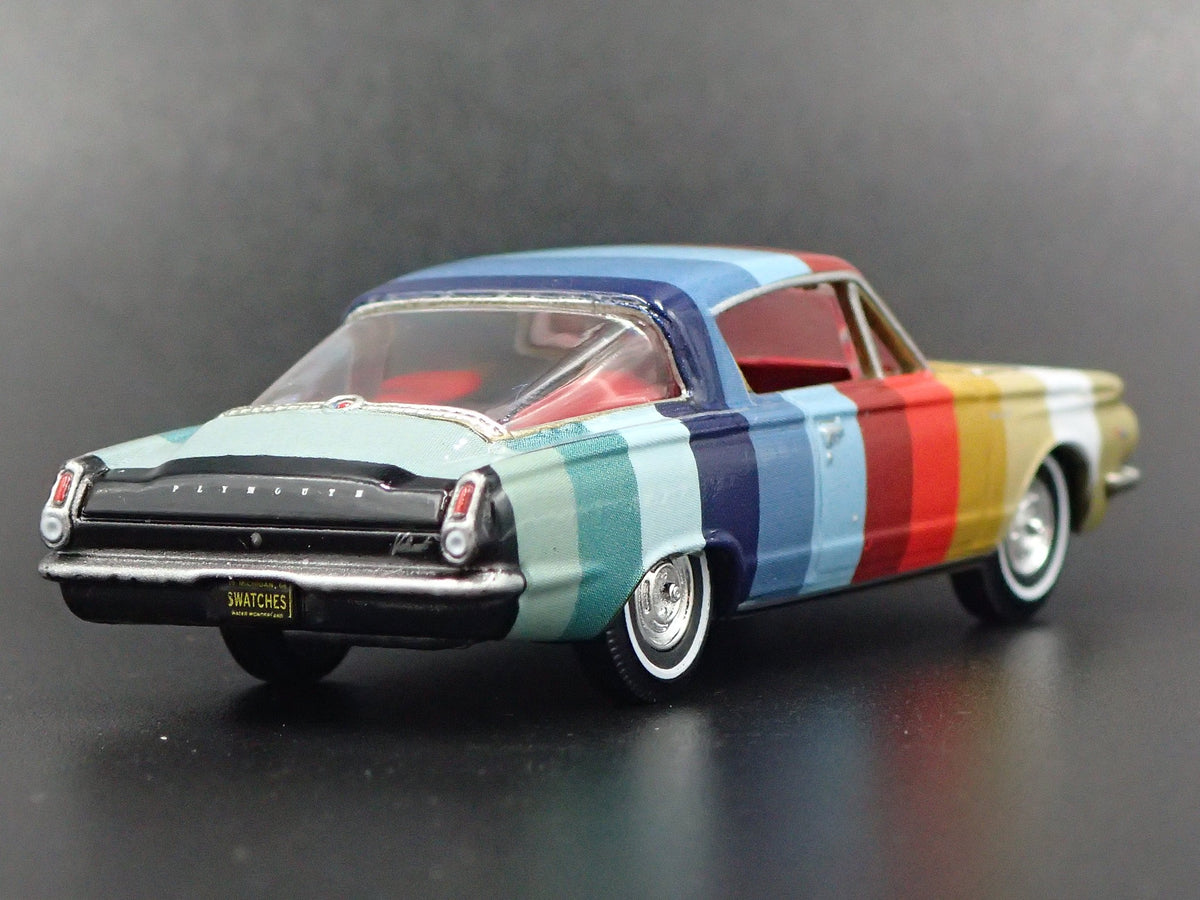 1964 64 PLYMOUTH BARRACUDA PAINT SWATCH CAR RARE 1/64 SCALE DIECAST MODEL CAR-Burning Rubber Toy Company