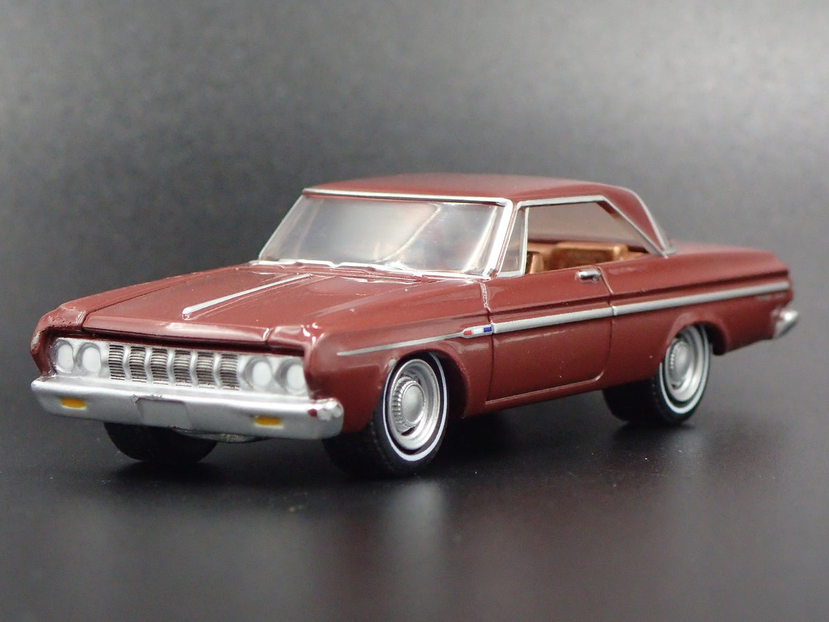 1964 64 PLYMOUTH FURY SPORT 1/64 SCALE COLLECTIBLE DIORAMA DIECAST MODEL CAR-Burning Rubber Toy Company