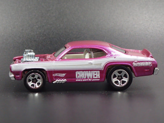 PLYMOUTH DUSTER THRUSTER RARE 1/64 COLLECTIBLE DIORAMA DIECAST MODEL CAR-Burning Rubber Toy Company
