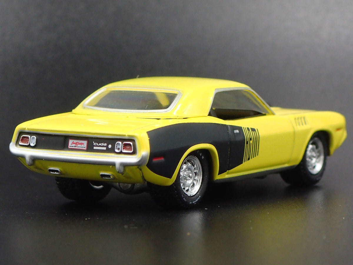 1971 71 PLYMOUTH HEMI CUDA RARE 1:64 SCALE LIMITED DIORAMA DIECAST MODEL CAR-Burning Rubber Toy Company