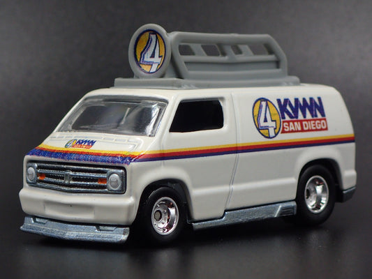 1977 77 DODGE B100 ANCHORMAN SAN DIEGO NEWS VAN 1:64 SCALE DIECAST MODEL CAR