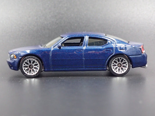2006-2010 DODGE CHARGER BLUE 1:64 SCALE COLLECTIBLE DIORAMA DIECAST MODEL CAR