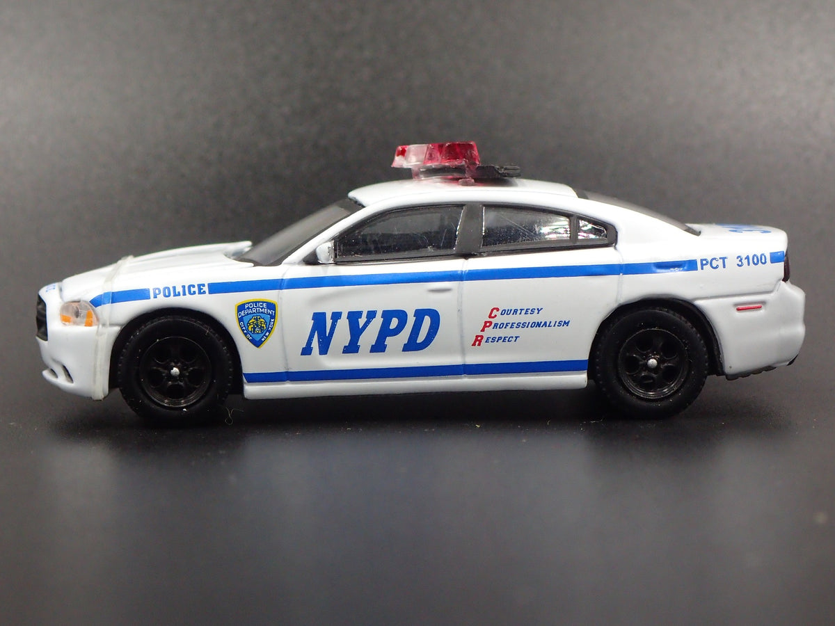 2012 12 DODGE CHARGER NYPD POLICE CAR 1/64 SCALE COLLECTIBLE DIECAST MODEL CAR-Burning Rubber Toy Company