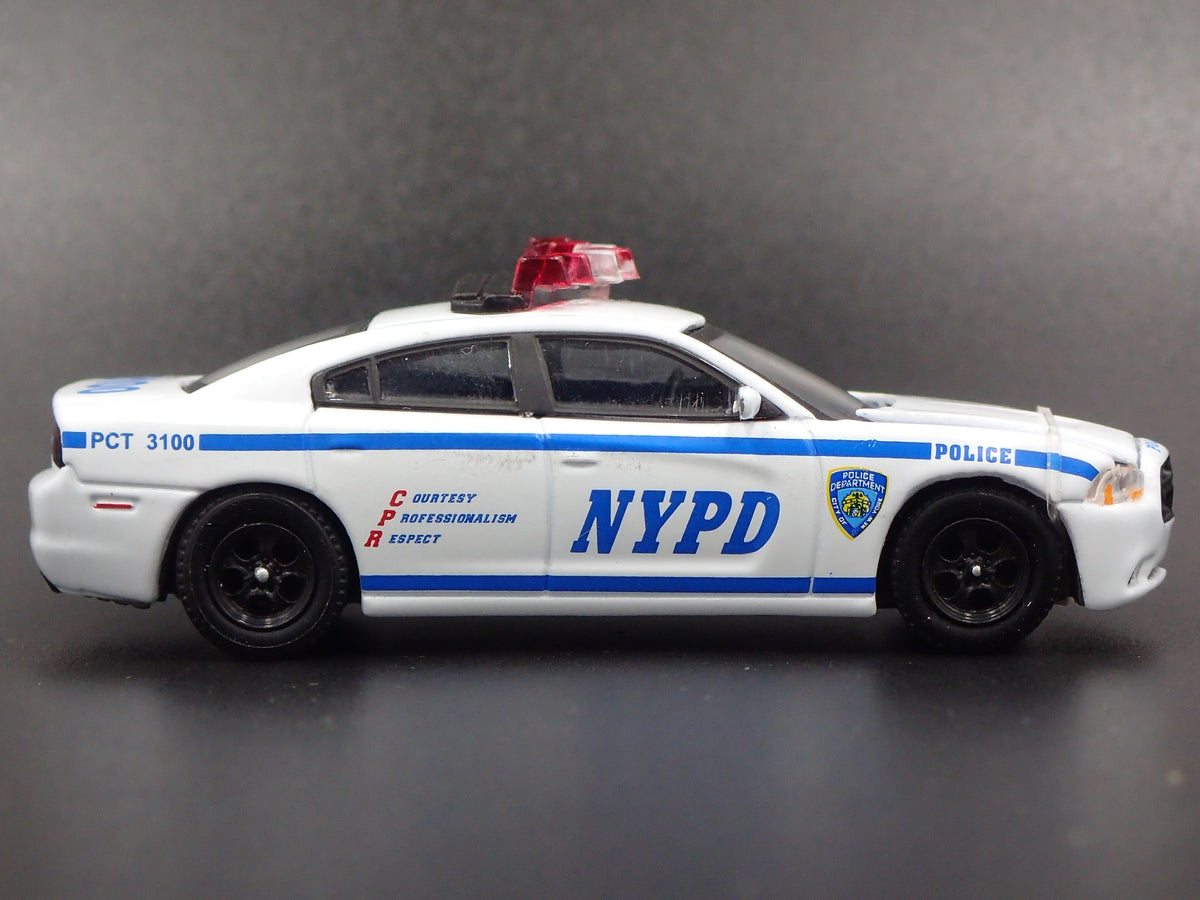 2012 12 DODGE CHARGER NYPD POLICE CAR 1/64 SCALE COLLECTIBLE DIECAST MODEL CAR-Burning Rubber Toy Company