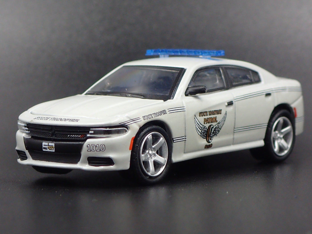 2016 DODGE CHARGER PURSUIT OHIO STATE POLICE RARE 1/64 DIORAMA DIECAST MODEL CAR-Burning Rubber Toy Company