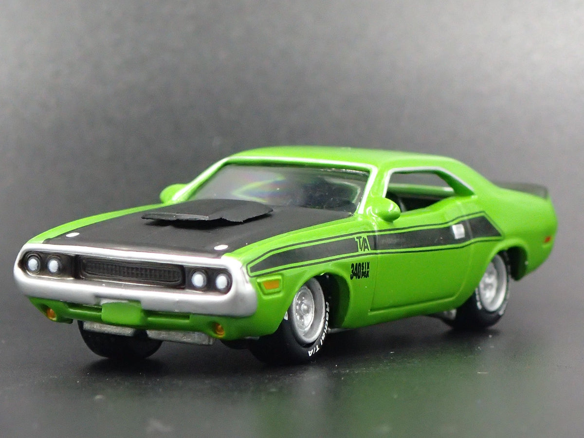1970 DODGE CHALLENGER TA RARE 1:64 SCALE COLLECTIBLE DIORAMA DIECAST MODEL CAR-Burning Rubber Toy Company