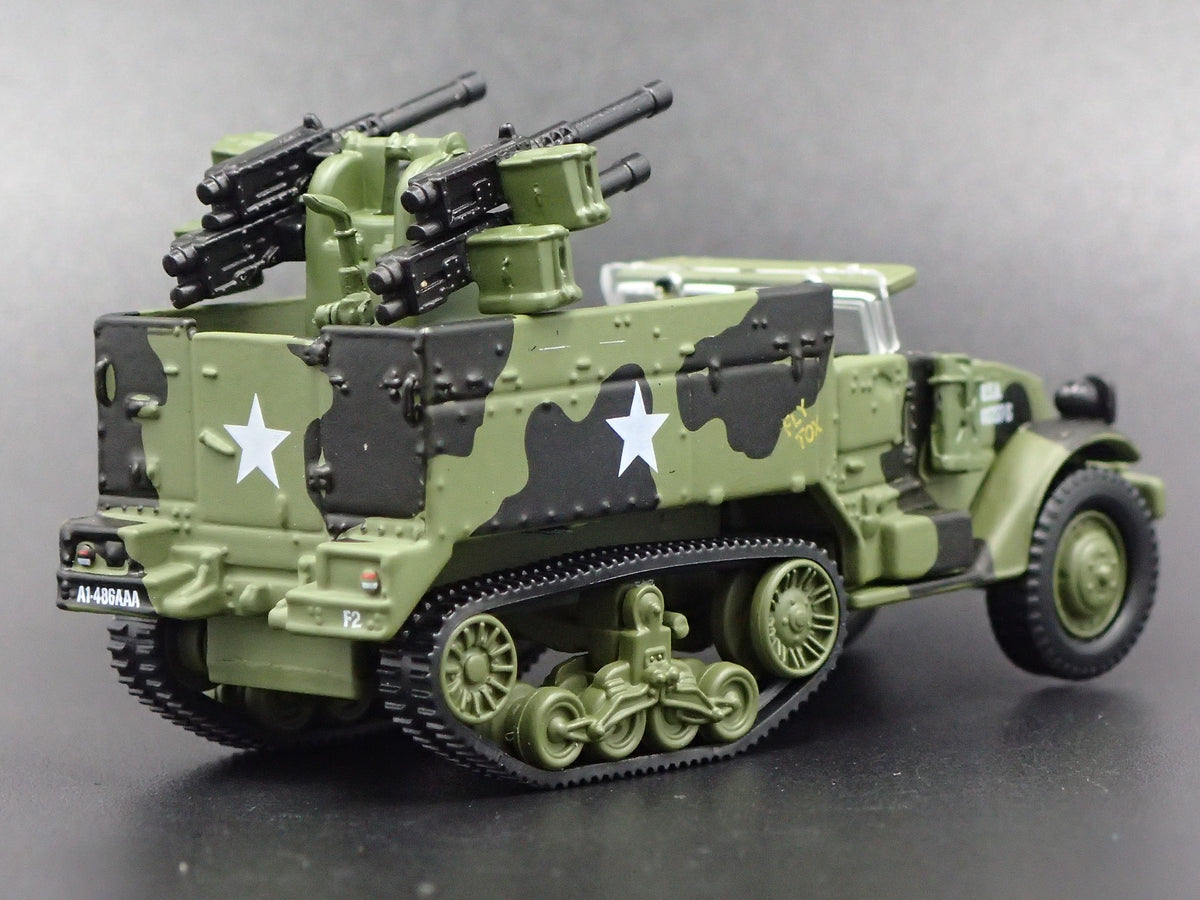 WWII M16 HALF-TRACK ARMY MILITARY RARE 1:87 LIMITED COLLECTIBLE DIECAST MODEL-Burning Rubber Toy Company