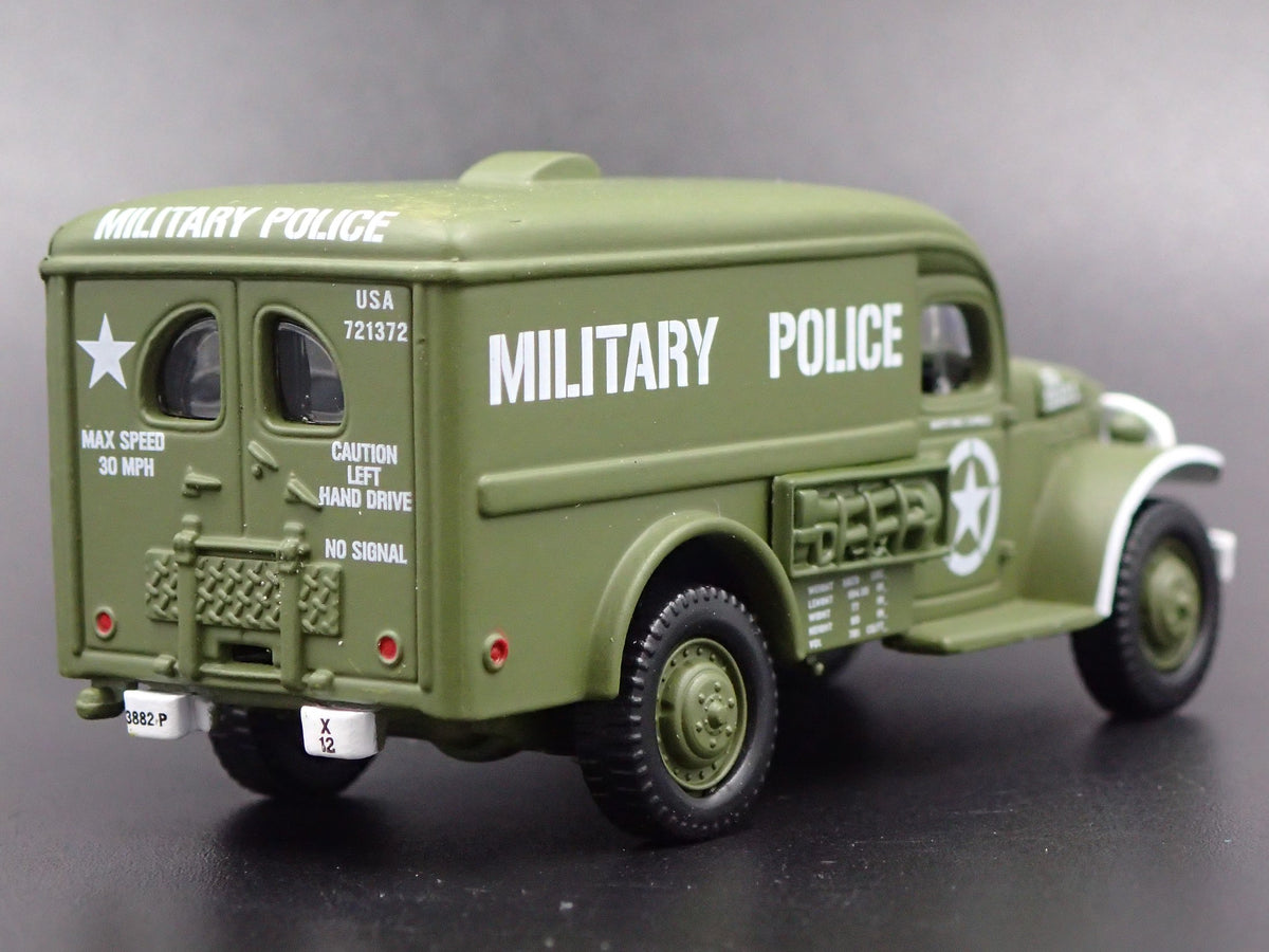 WWII DODGE WC54 ARMY MILITARY POLICE RARE 1:64 COLLECTIBLE DIECAST MODEL CAR-Burning Rubber Toy Company