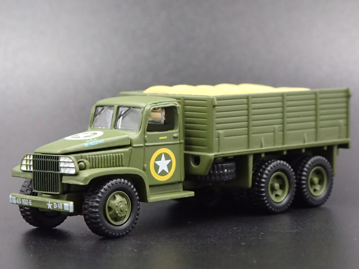 WWII GMC CCKW 2.5 TON 6X6 TRUCK MILITARY RARE 1:87 LIMITED DIECAST MODEL CAR-Burning Rubber Toy Company