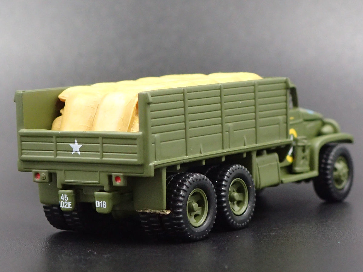 WWII GMC CCKW 2.5 TON 6X6 TRUCK MILITARY RARE 1:87 LIMITED DIECAST MODEL CAR-Burning Rubber Toy Company