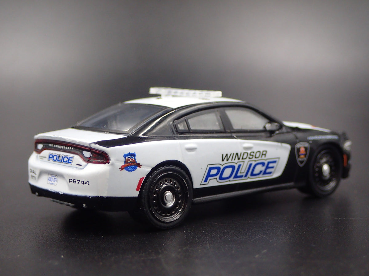 2017 DODGE CHARGER PURSUIT WINDSOR,ON CANADA POLICE RARE 1:64 DIECAST MODEL CAR-Burning Rubber Toy Company