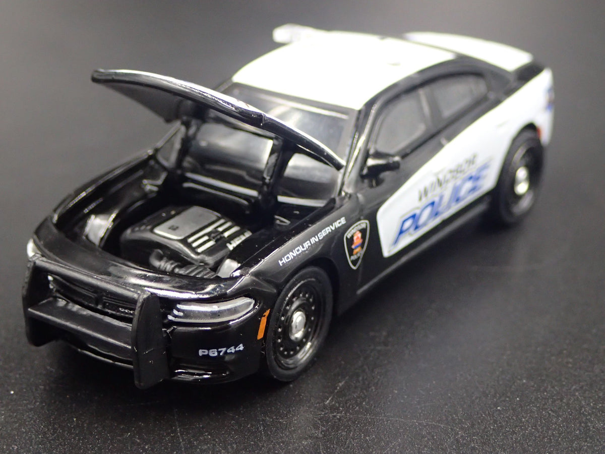 2017 DODGE CHARGER PURSUIT WINDSOR,ON CANADA POLICE RARE 1:64 DIECAST MODEL CAR-Burning Rubber Toy Company
