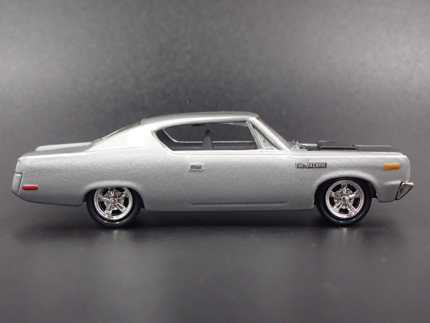 1970 AMC REBEL MACHINE SILVER 1:64 SCALE COLLECTIBLE DIORAMA DIECAST MODEL CAR
