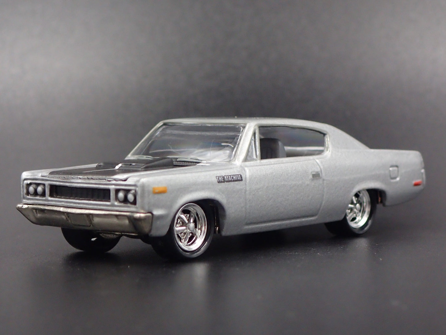1970 AMC REBEL MACHINE SILVER 1:64 SCALE COLLECTIBLE DIORAMA DIECAST MODEL CAR
