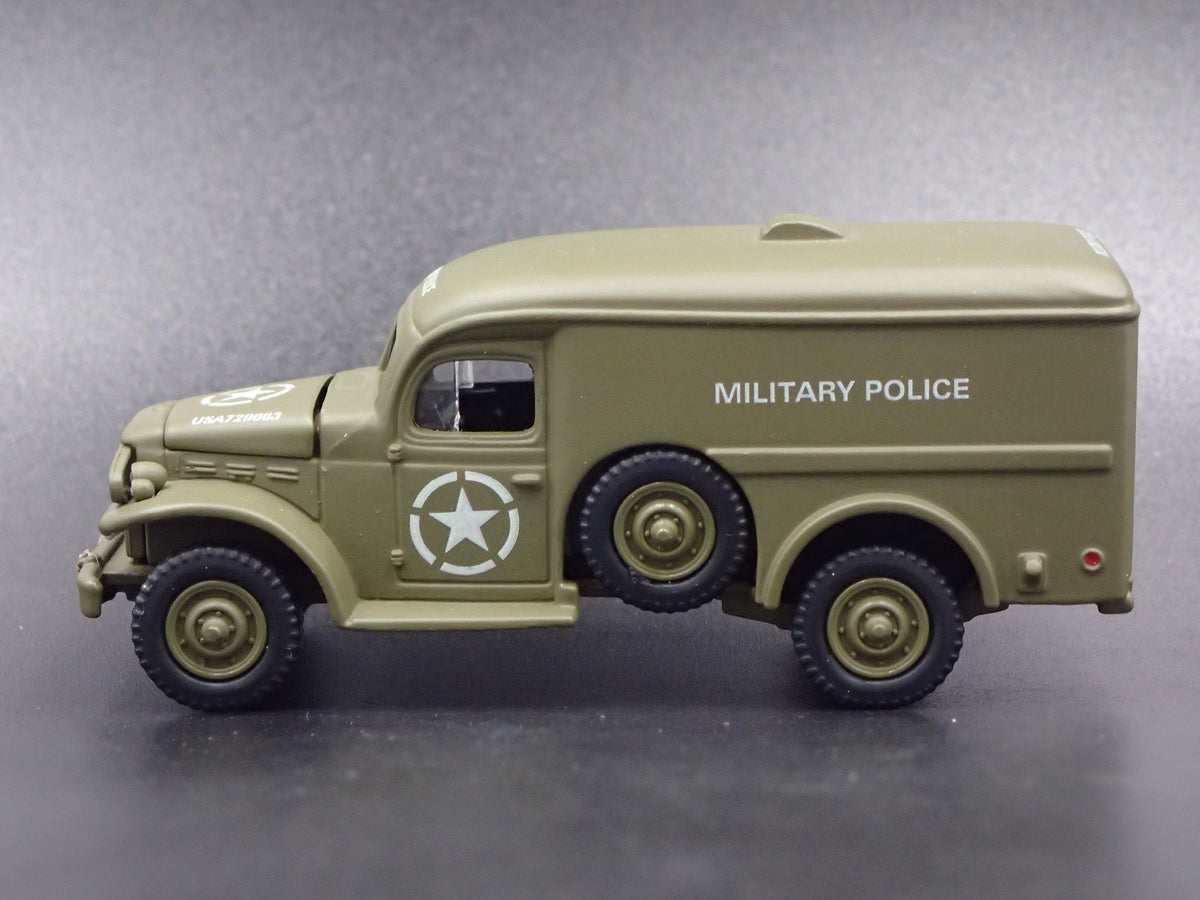 WWII DODGE WC54 ARMY MILITARY POLICE RARE 1:64 COLLECTIBLE DIECAST MODEL CAR-Burning Rubber Toy Company