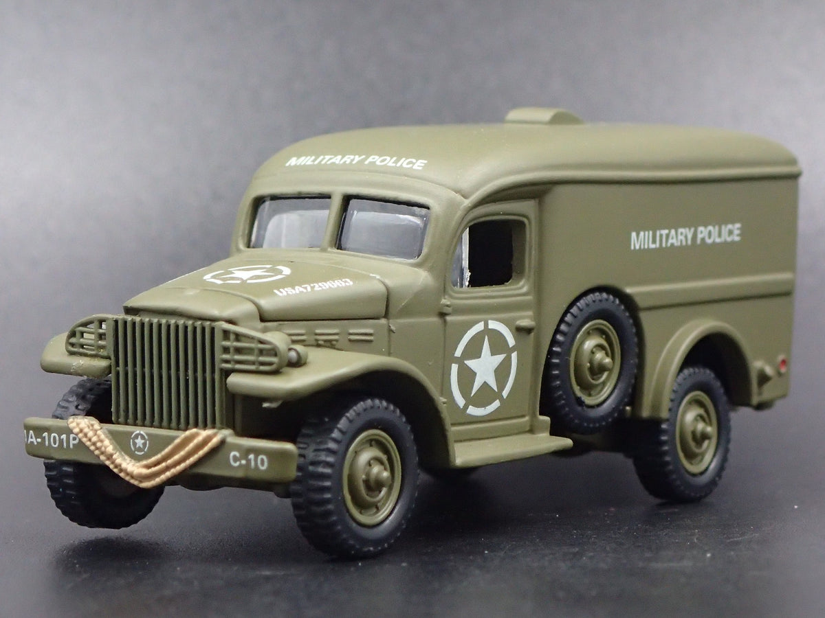 WWII DODGE WC54 ARMY MILITARY POLICE RARE 1:64 COLLECTIBLE DIECAST MODEL CAR-Burning Rubber Toy Company