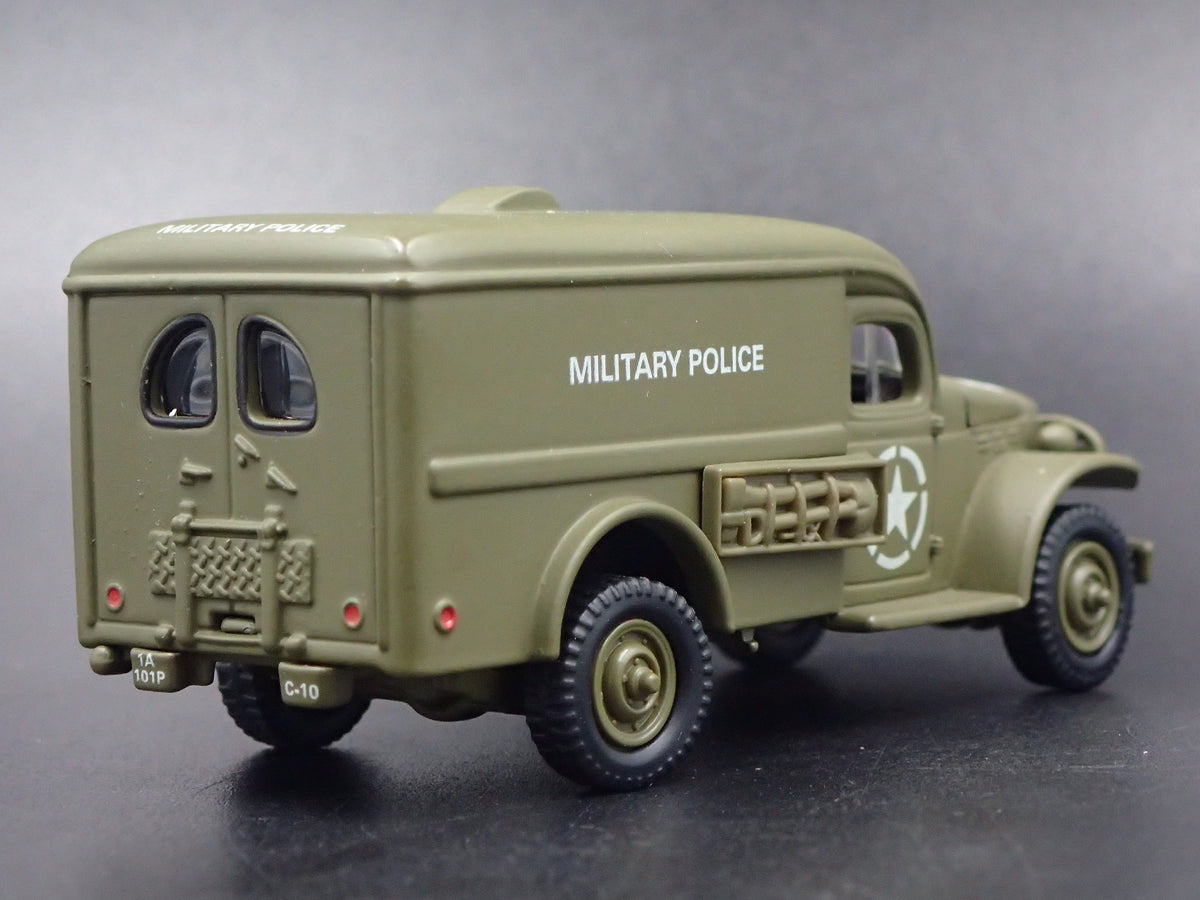 WWII DODGE WC54 ARMY MILITARY POLICE RARE 1:64 COLLECTIBLE DIECAST MODEL CAR-Burning Rubber Toy Company