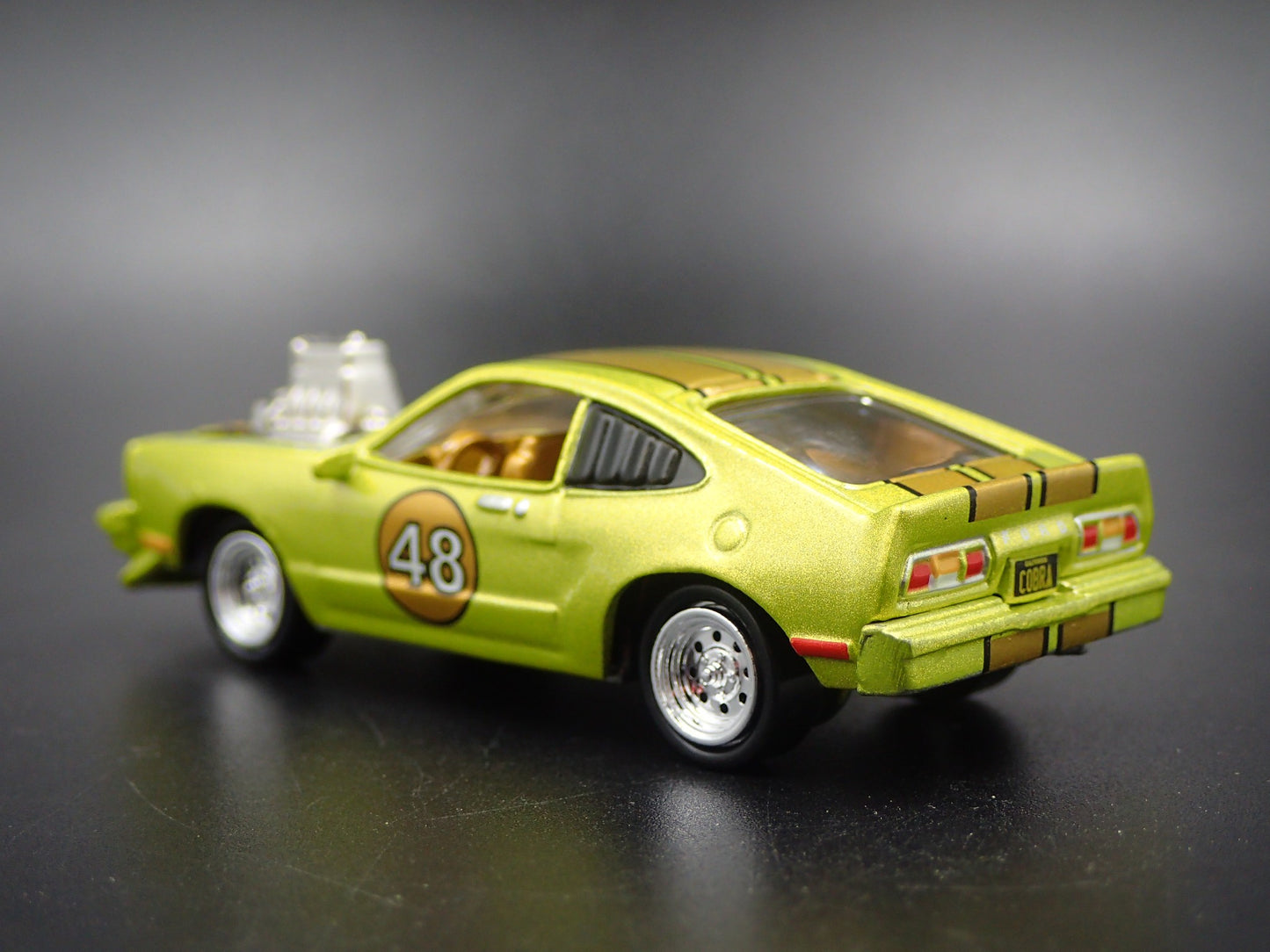 1976 76 FORD MUSTANG II COBRA ll GREEN 1:64 SCALE COLLECTIBLE DIECAST MODEL CAR