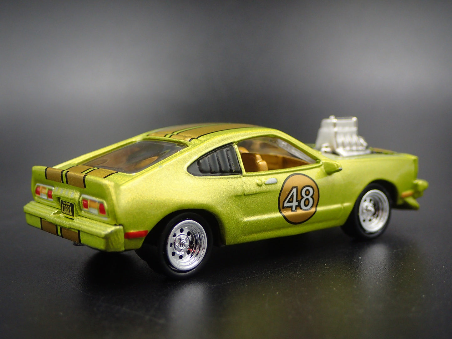 1976 76 FORD MUSTANG II COBRA ll GREEN 1:64 SCALE COLLECTIBLE DIECAST MODEL CAR