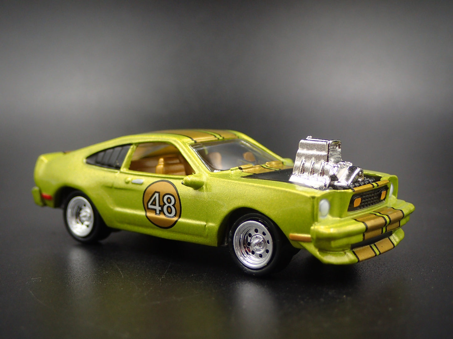 1976 76 FORD MUSTANG II COBRA ll GREEN 1:64 SCALE COLLECTIBLE DIECAST MODEL CAR