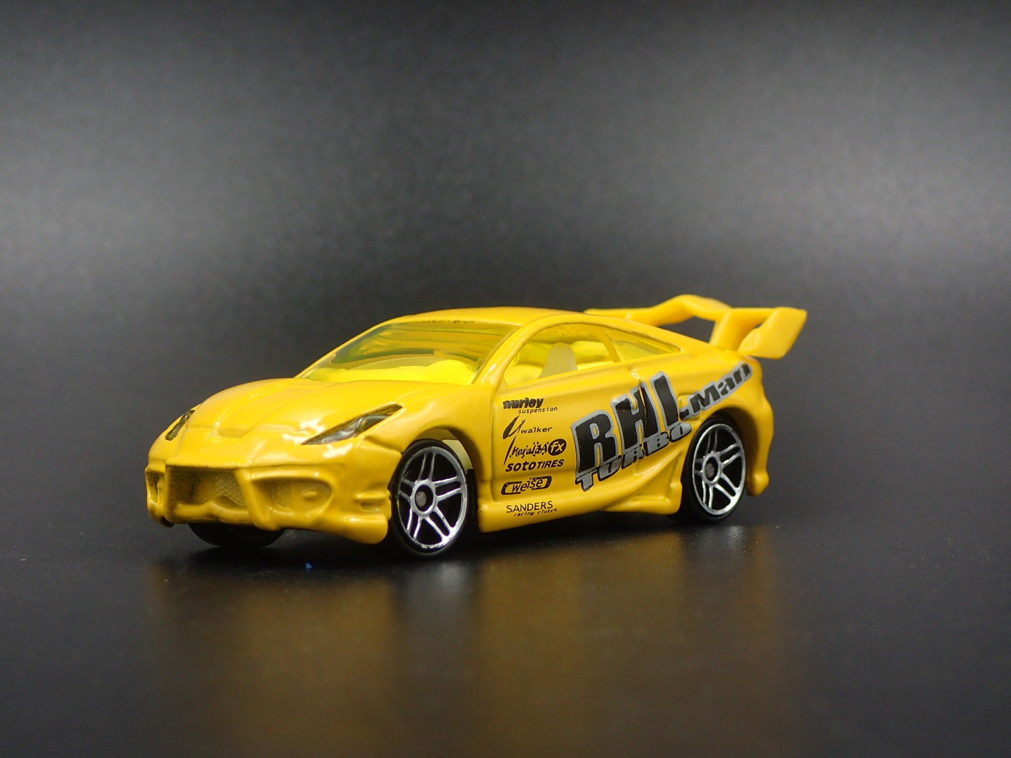 1999-2006 TOYOTA CELICA RHL YELLOW 1/64 SCALE COLLECTIBLE DIECAST MODEL CAR