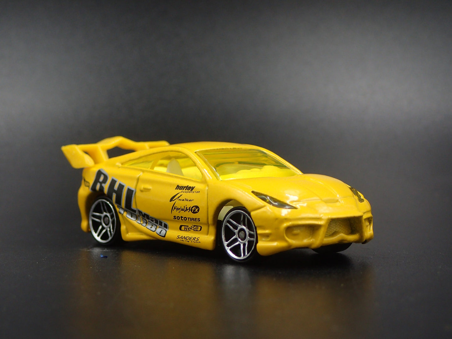 1999-2006 TOYOTA CELICA RHL YELLOW 1/64 SCALE COLLECTIBLE DIECAST MODEL CAR