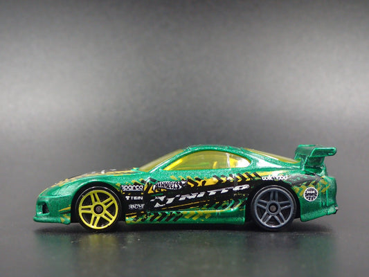 1993-2002 TOYOTA SUPRA GREEN 1/64 SCALE COLLECTIBLE DIORAMA DIECAST MODEL CAR