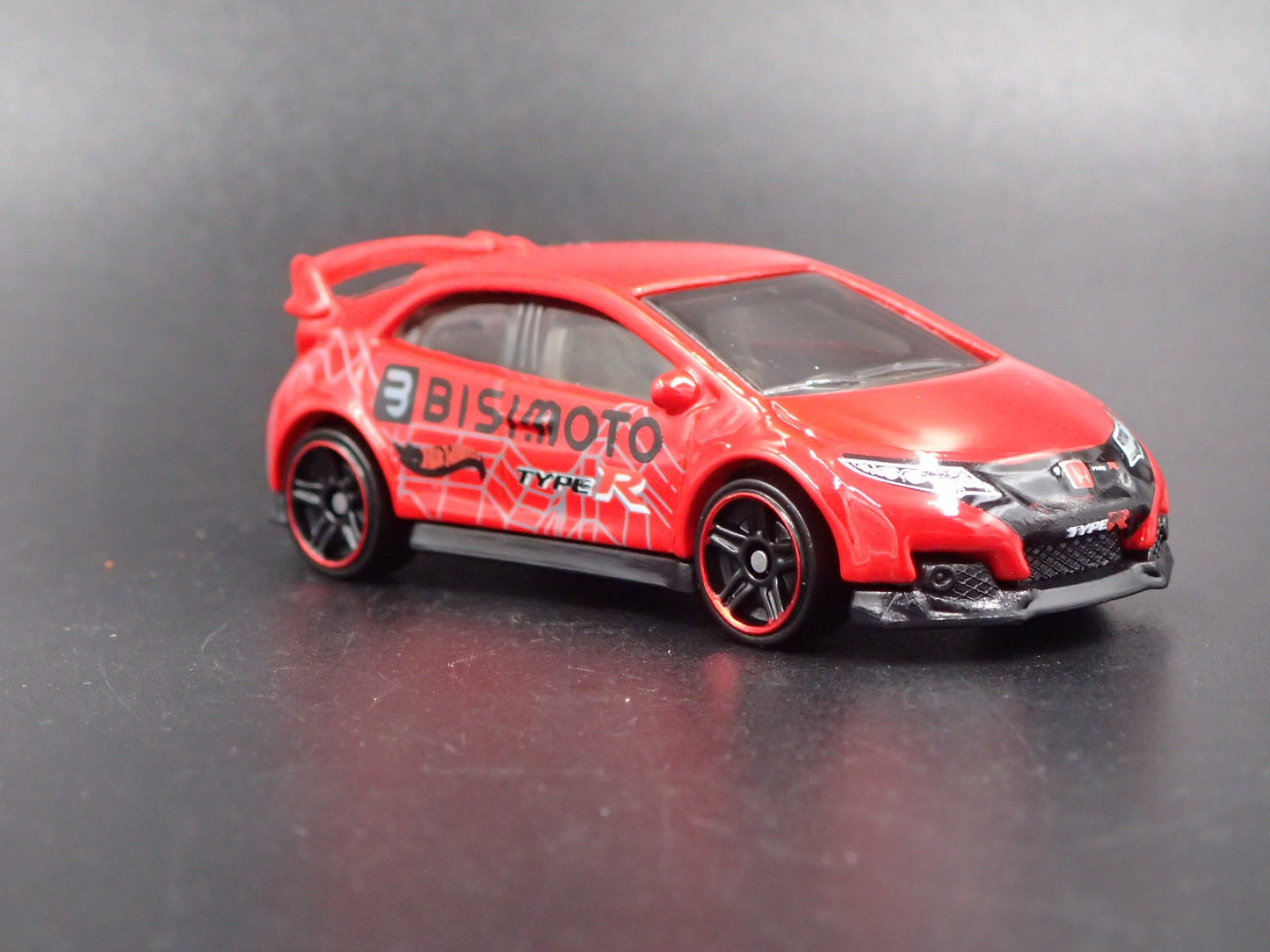 2011-2016 HONDA CIVIC TYPE R BISIMOTO RED 1:64 SCALE DIORAMA DIECAST MODEL CAR