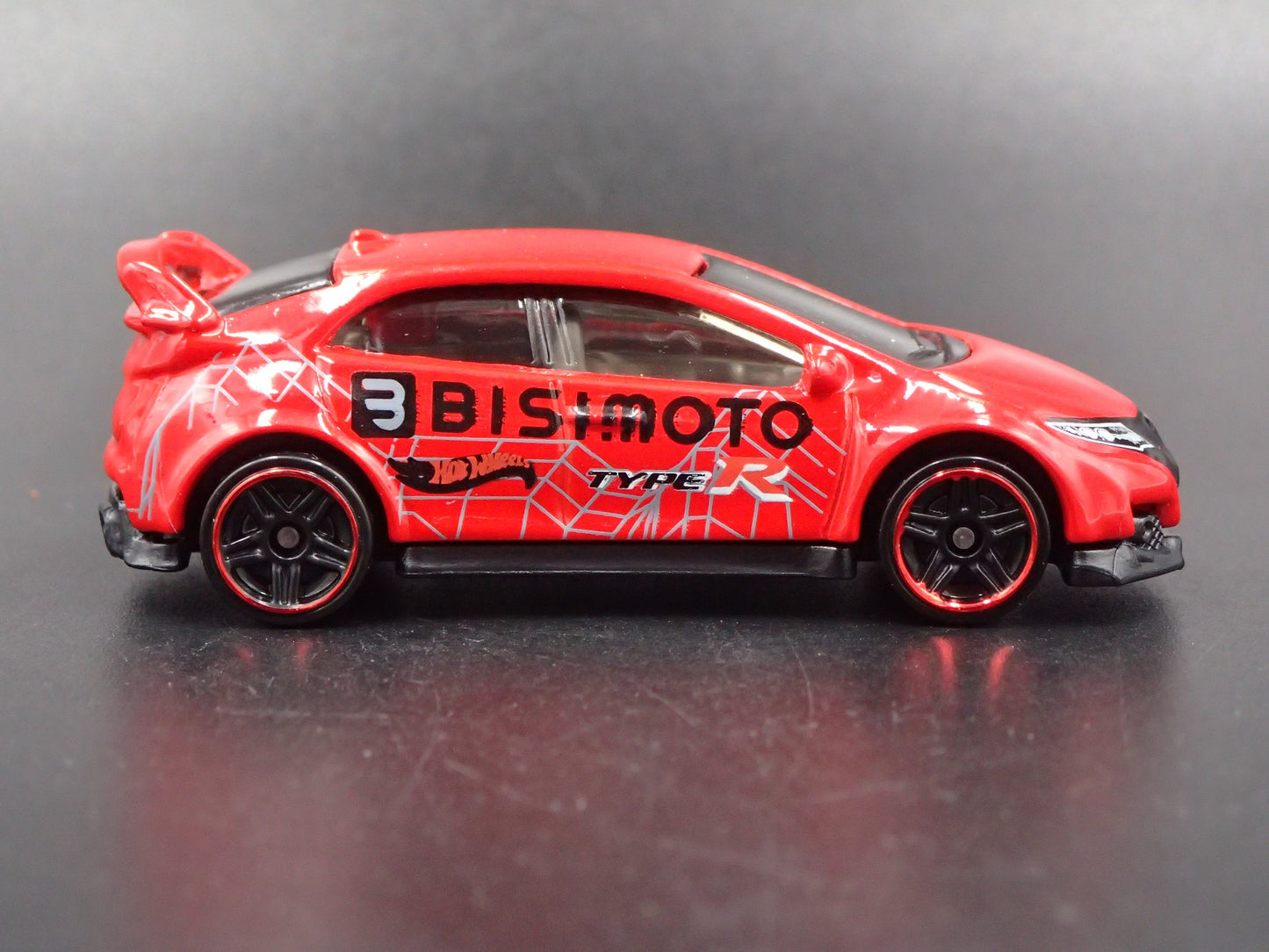 2011-2016 HONDA CIVIC TYPE R BISIMOTO RED 1:64 SCALE DIORAMA DIECAST MODEL CAR