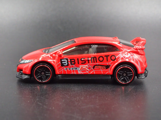 2011-2016 HONDA CIVIC TYPE R BISIMOTO RED 1:64 SCALE DIORAMA DIECAST MODEL CAR