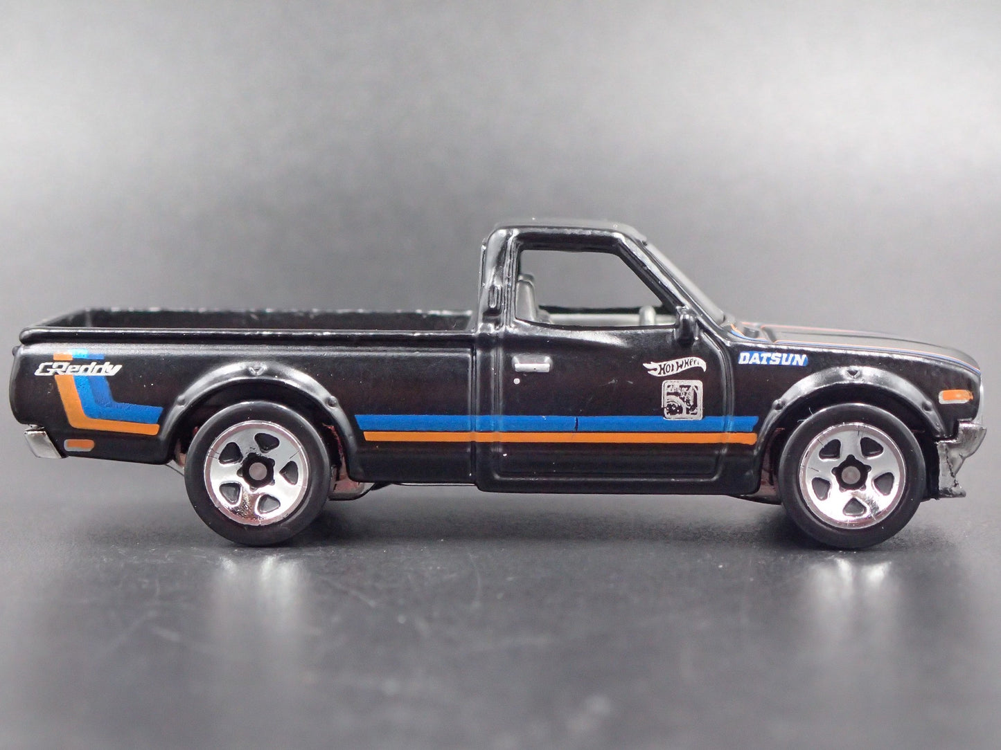 1973-1979 DATSUN 620 PICKUP TRUCK GREDDY BLACK 1:64 SCALE DIECAST MODEL CAR