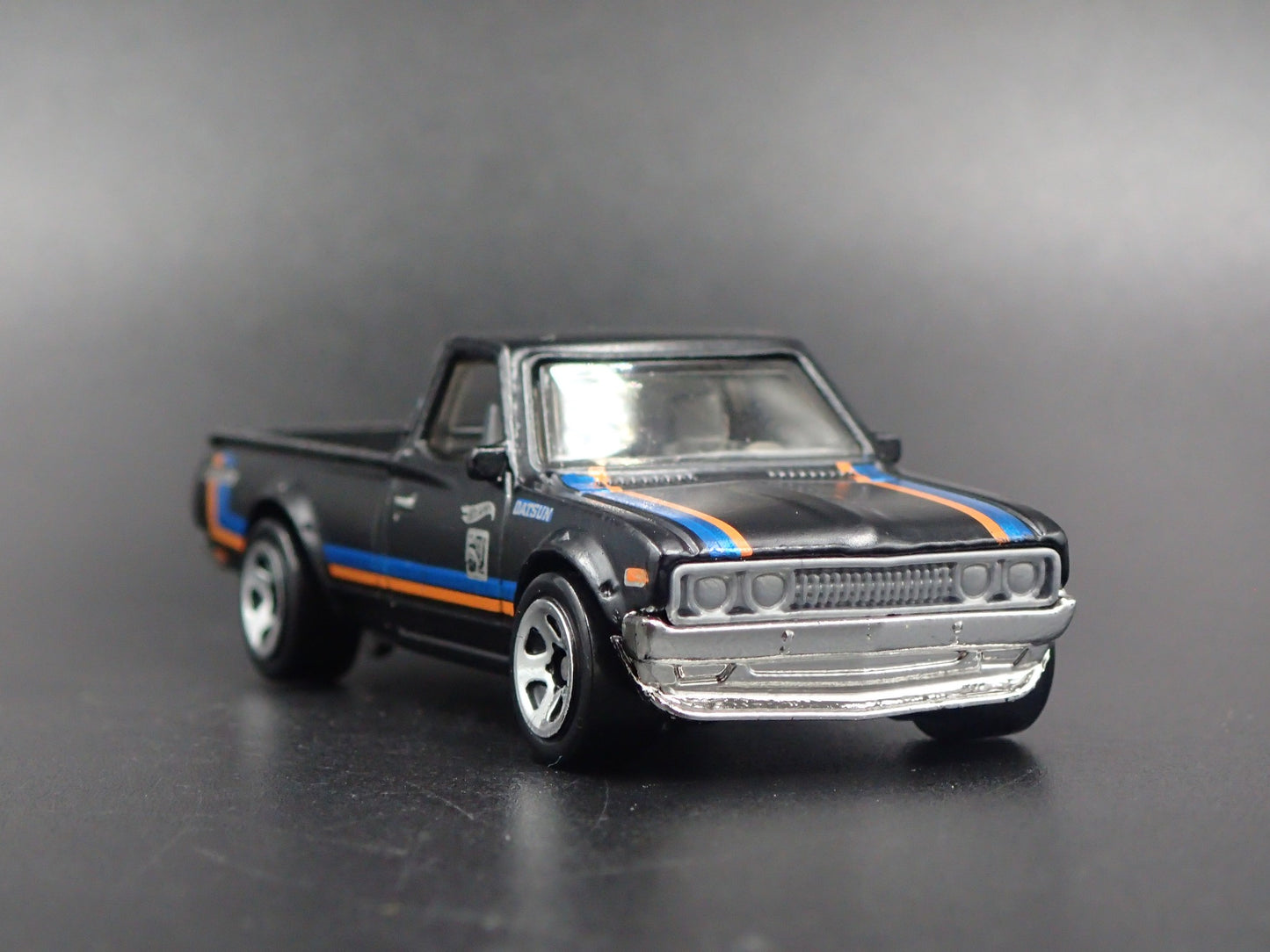 1973-1979 DATSUN 620 PICKUP TRUCK GREDDY BLACK 1:64 SCALE DIECAST MODEL CAR