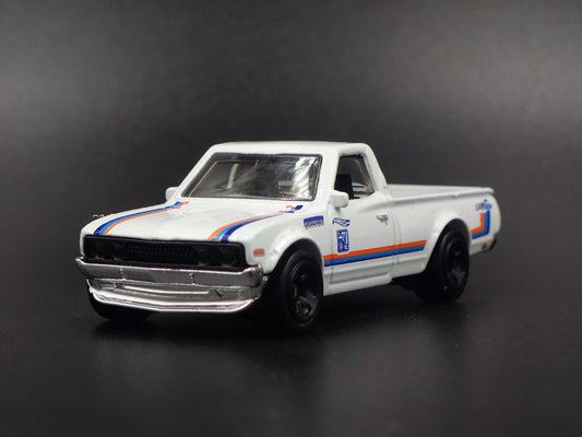 1973-1979 DATSUN 620 PICKUP TRUCK GREDDY WHITE 1:64 SCALE DIECAST MODEL CAR